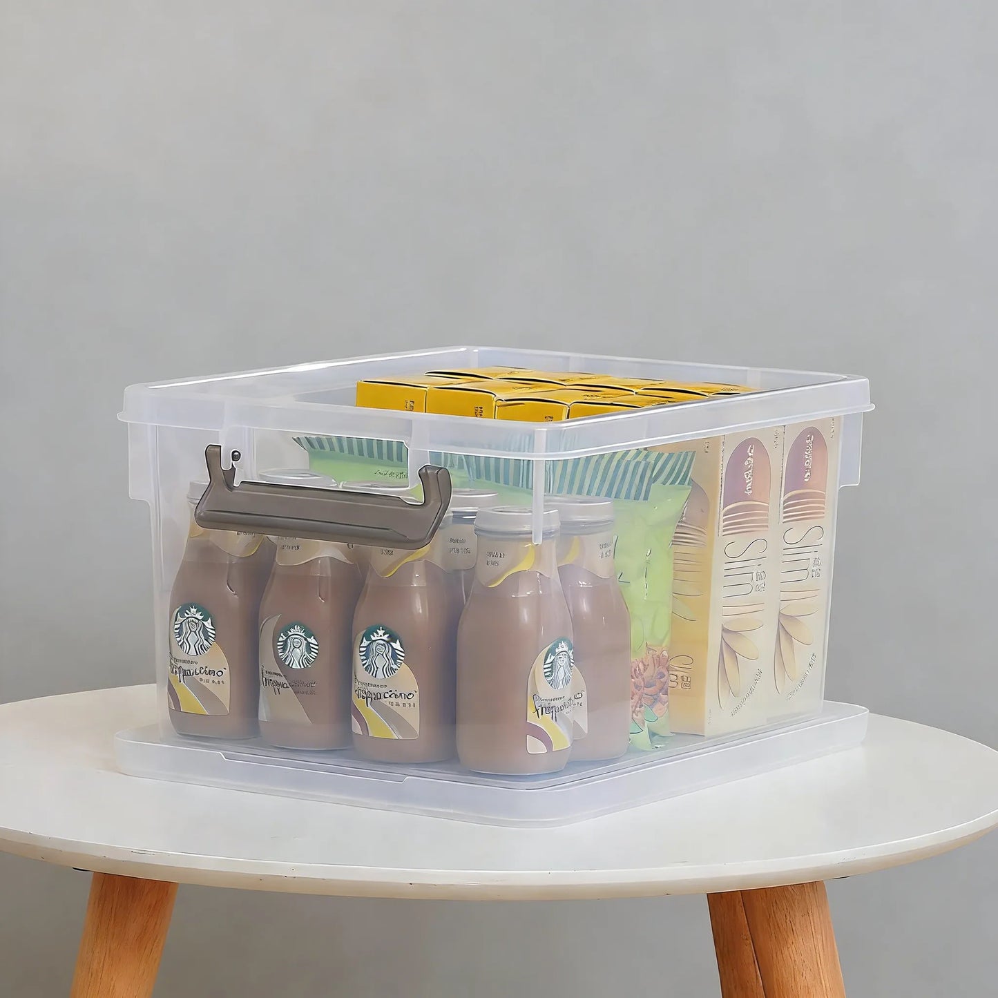 4-Pack 22.2 Qt Storage Bins with Lids, Clear & Stackable