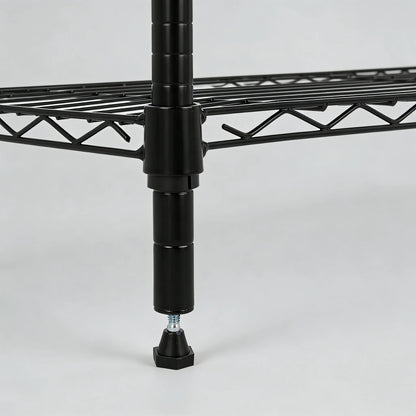 5-Tier Steel Rack, Adjustable & Heavy Duty