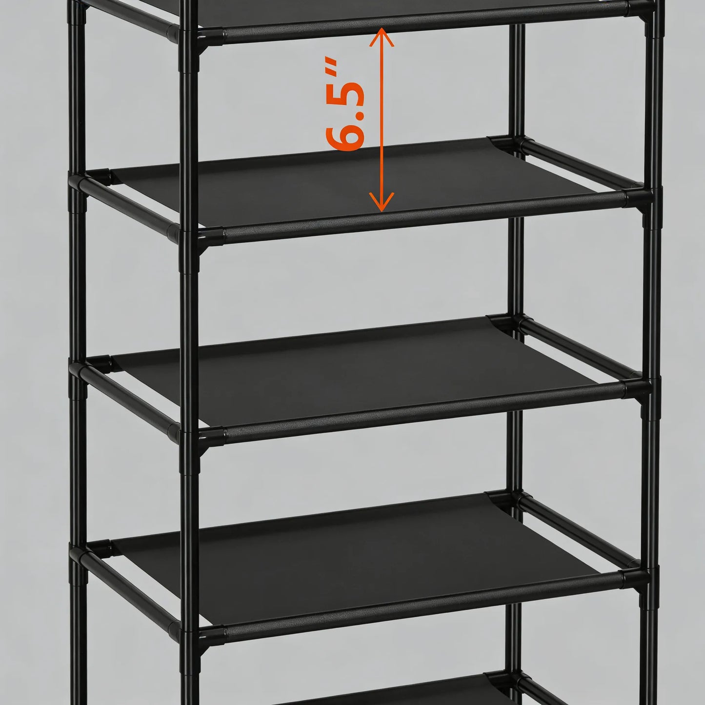 10-Tier Sturdy Shoe Rack, Holds 20-25 Pairs