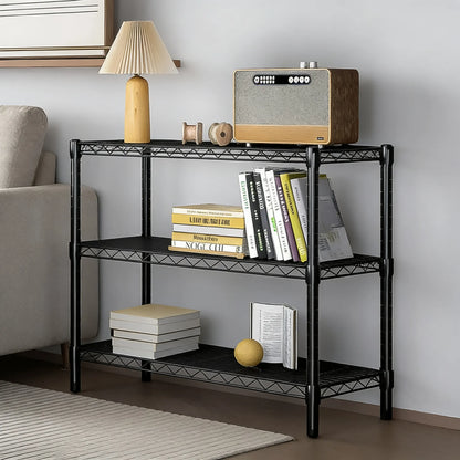 3-Tier Adjustable Metal Rack for Multi-Scene Storage