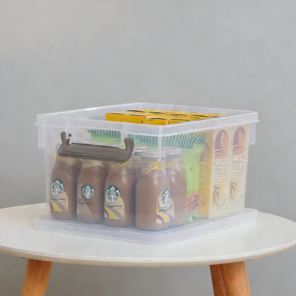 4-Pack 22.2 Qt Storage Bins with Lids, Clear & Stackable