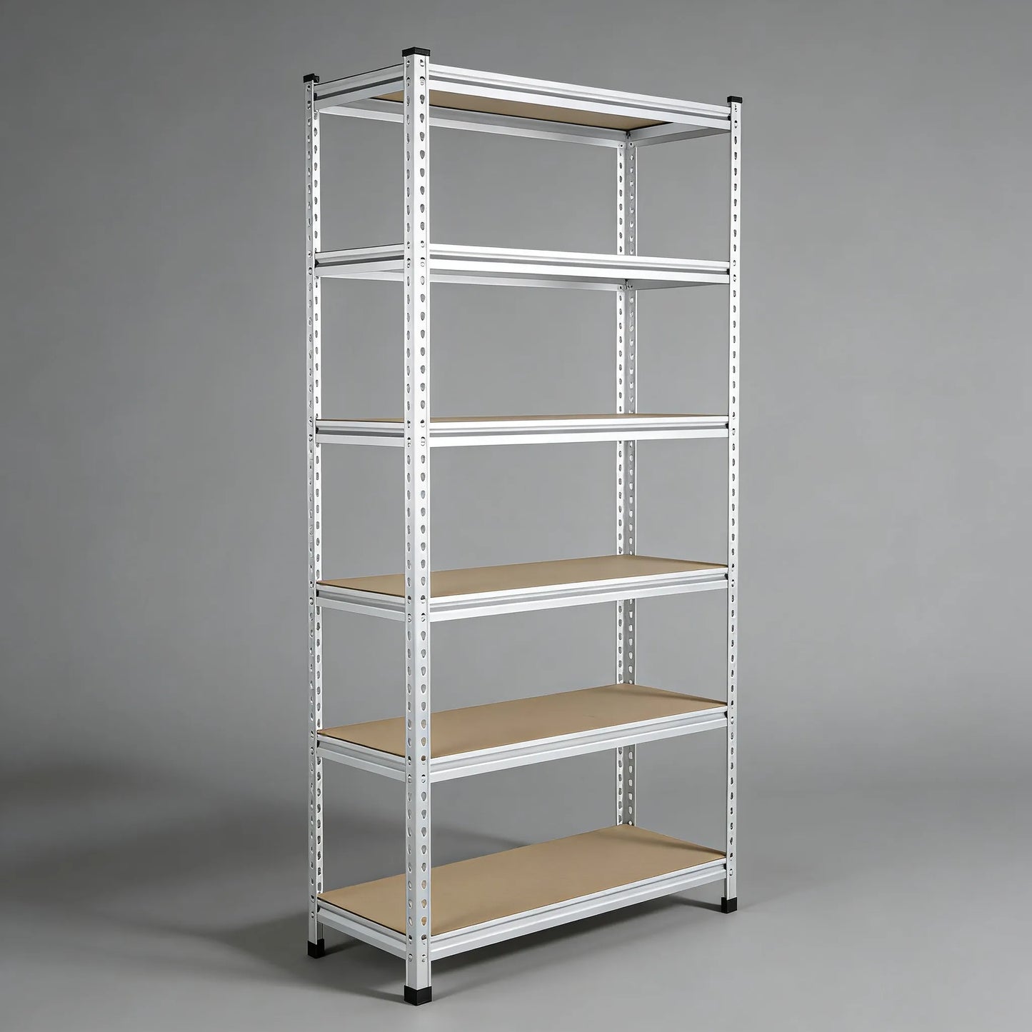5-Tier Aluminum Storage Shelf, Medium Duty Double-Post Structure for Garage & Storage