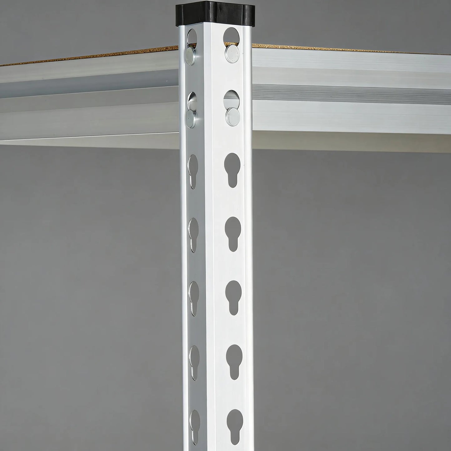 5-Tier Aluminum Storage Shelf, Medium Duty Double-Post Structure for Garage & Storage