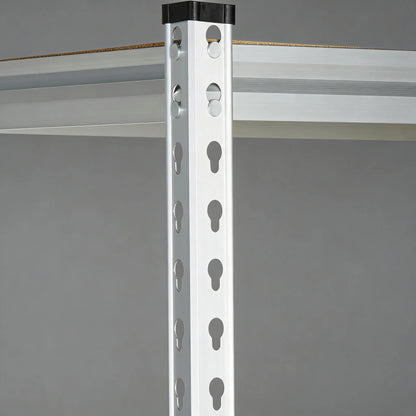 5-Tier Aluminum Storage Shelf, Medium Duty Double-Post Structure for Garage & Storage